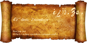 Édes Zsombor névjegykártya